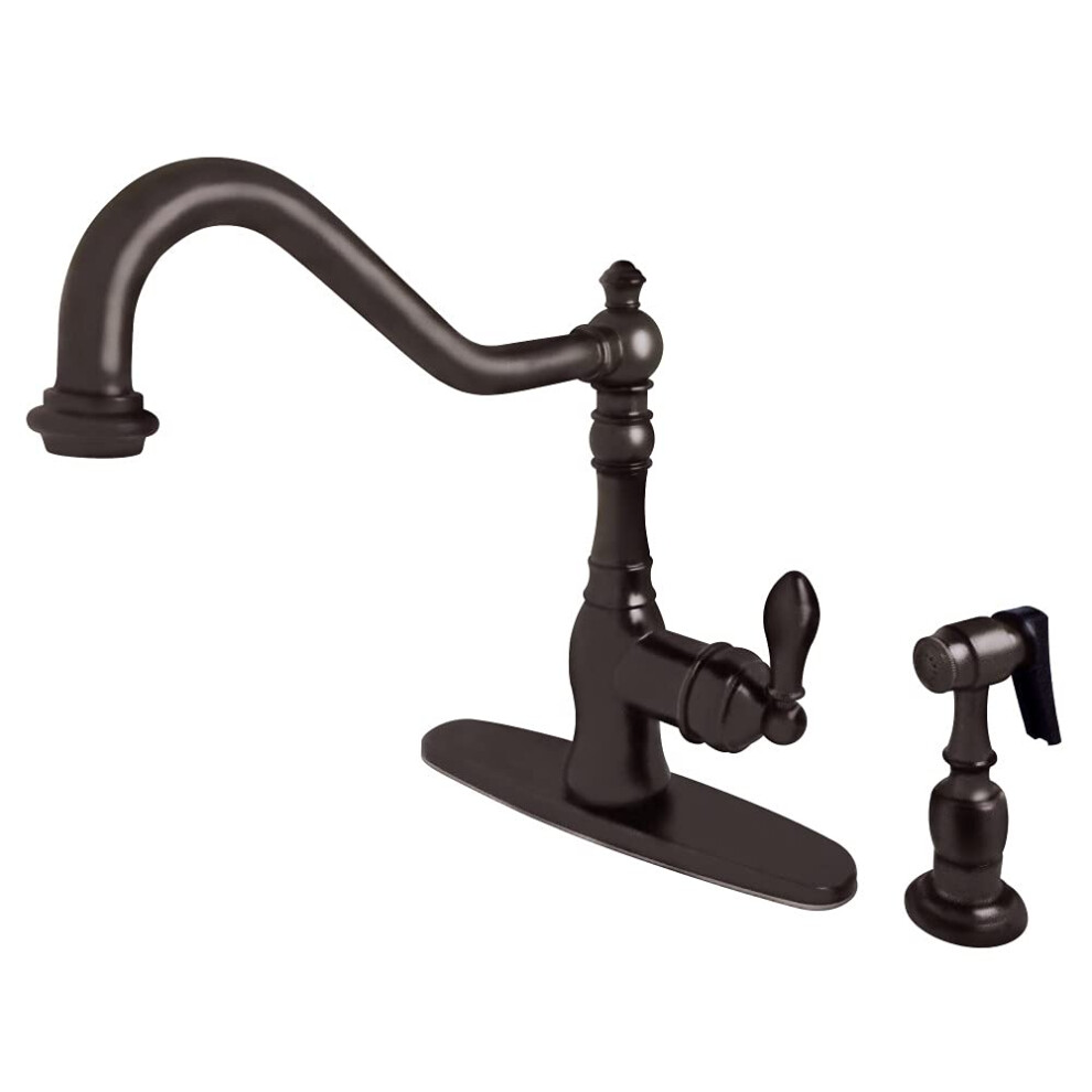 Kingston Brass Gsy7705aclbs 8"""" Centerset Kitchen Faucet 9-7/16"""" In Spout Reach Oil Rubbed Bronze 663370356339