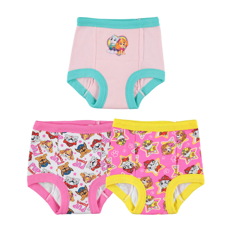 Paw Patrol Girls Toddler Potty Training Pants With Chase  Skye & More With Success Chart & Stickers Size 18  2T  3T  4T  3-Pack  3T