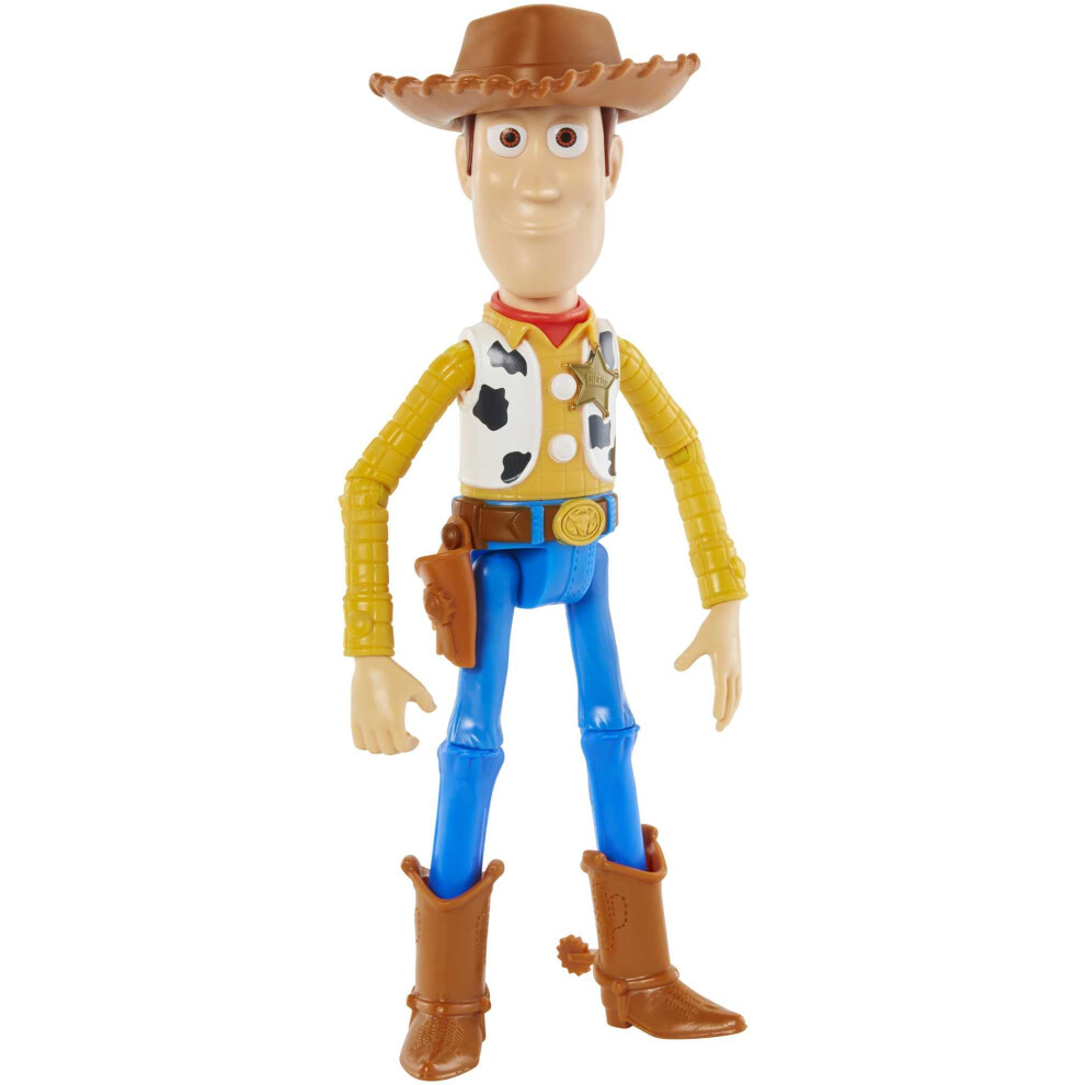 Mattel Disney Pixar Toy Story Action Figure, Posable Woody Collectible Toy In Signature Sheriiff Look With Removable Hat, 9.2-Inch