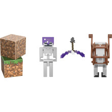 Mattel Minecraft Skeleton Craft-A-Block 2-PK Accin Figuras y juguetes para crear explore y sobrevivir diseos pixelados autnticos coleccionables pa
