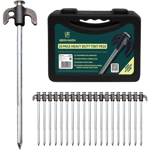 20 Pack Heavy Duty Tent Pegs 2