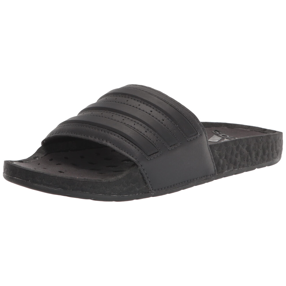 adidas Unisex Adilette Boost Slides Sandal  Carbon/Black/Black  5 US Men