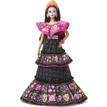 Barbie 2021 Bonecos Dia De Muertos (11.5-pol) com Vestido Tradicional, Coroa de Flores & Pintura Facial Calavera