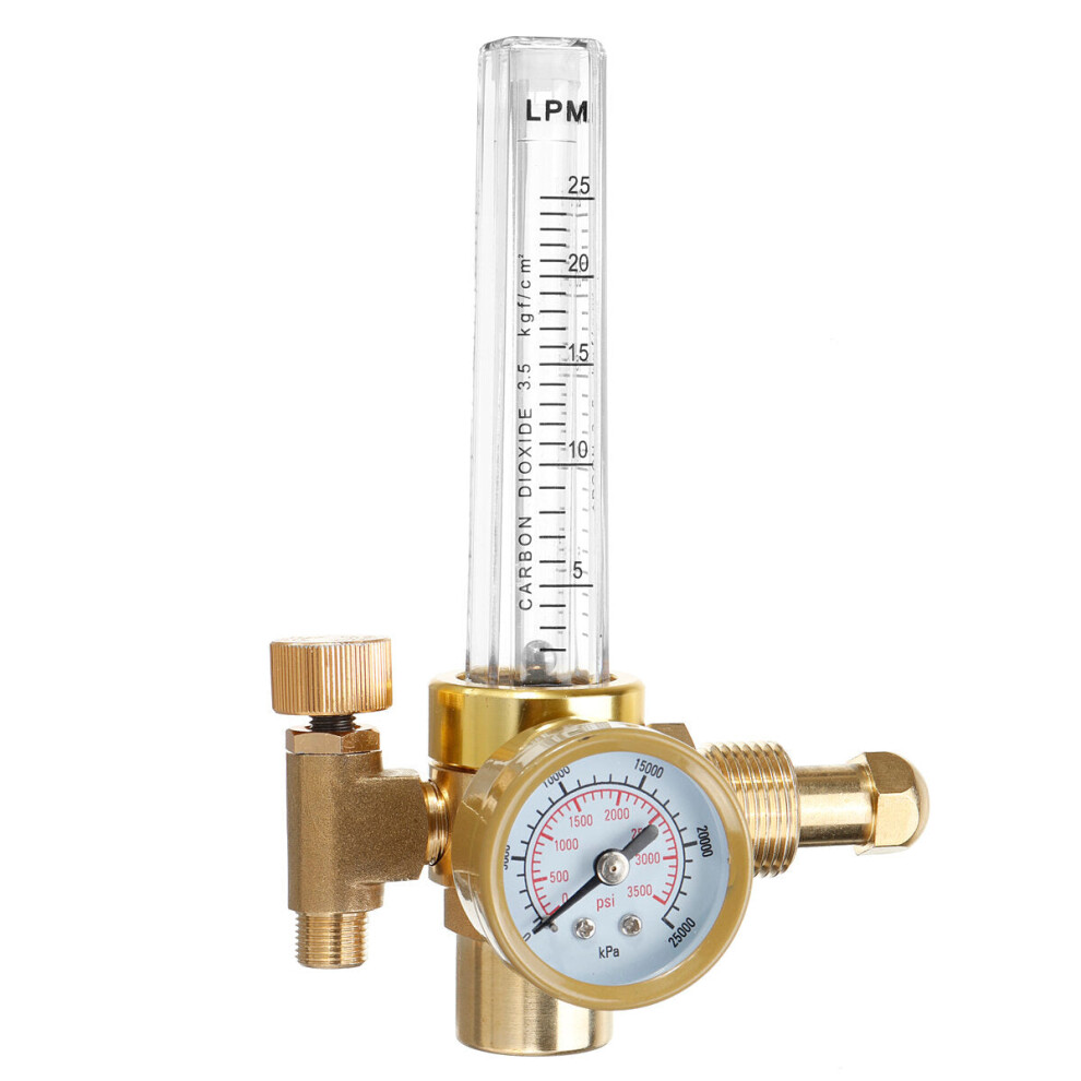 Argon CO2 Mig Tig Flow Meter Auto Pressure Regulator Welding Weld Gauge Gas Welder