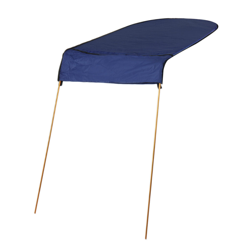 (Blue) Boat Canoe Sun Shade Top Cover Canopy Awning Universal For Single Person