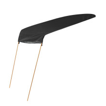 (Black) Boat Canoe Sun Shade Top Cover Canopy Awning Universal For Single Person