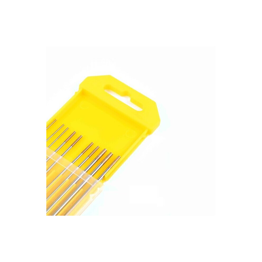(Wl15-Yellow, 2.4Mm X 150Mm) 10Pcs Wl20 Wl15 Wr Professional Tungsten Electrodes Tig Welding Rods 1.0/1.6/2.4/3.2Mm X 150Mm 9495687808413