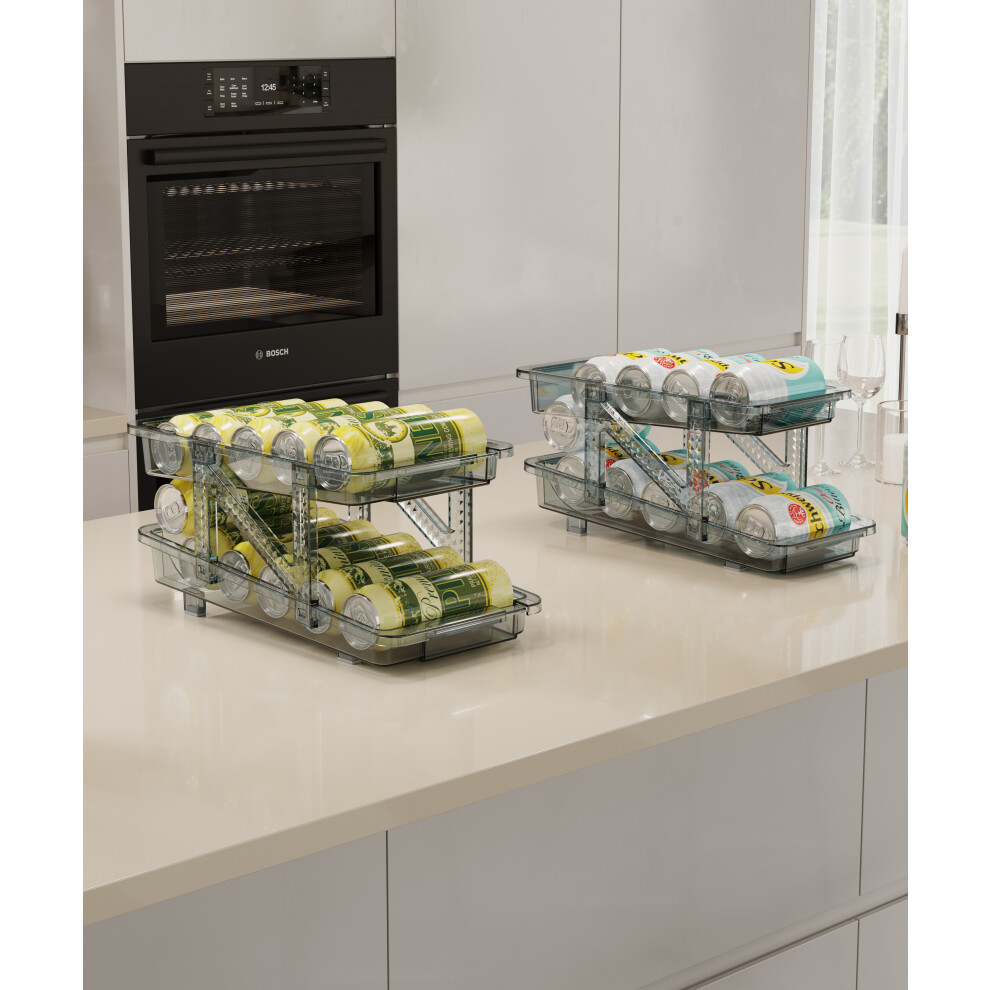 Soda Can Dispenser Adjustable Automatic Fridge Drink Can Storage Dispenser-image-OPC-PGRWMPK-NEW