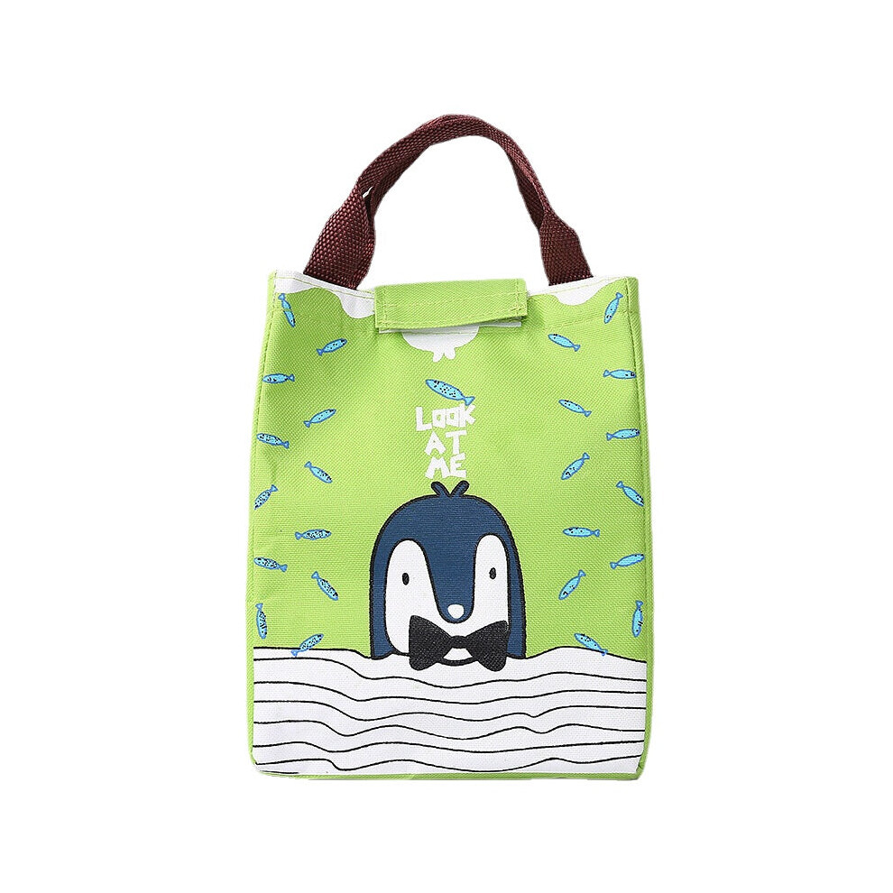(Green) Waterproof Thermal Insulated Lunch Bag Camping Travel Picnic Bag Food Organizer