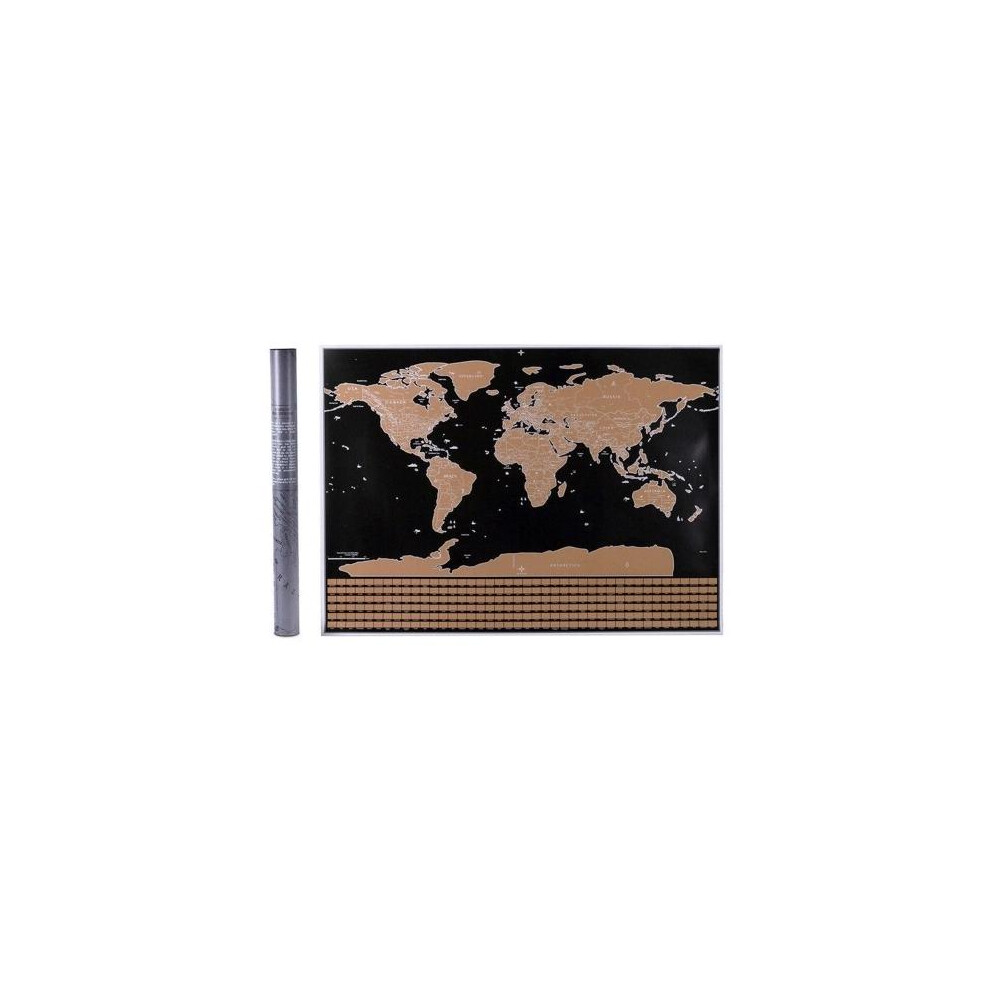 (S) Scratch Off World Map Interactive Vacation Poster World Travel Maps For Home Office Decoration