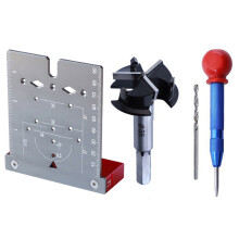 (#C) 3-in-1 Punch Locator Board for Marking, Positioning & Line-Drawing - Durable Aluminum Alloy, Portable for Woodworking