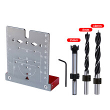(#B) 3-in-1 Punch Locator Board for Marking, Positioning & Line-Drawing - Durable Aluminum Alloy, Portable for Woodworking