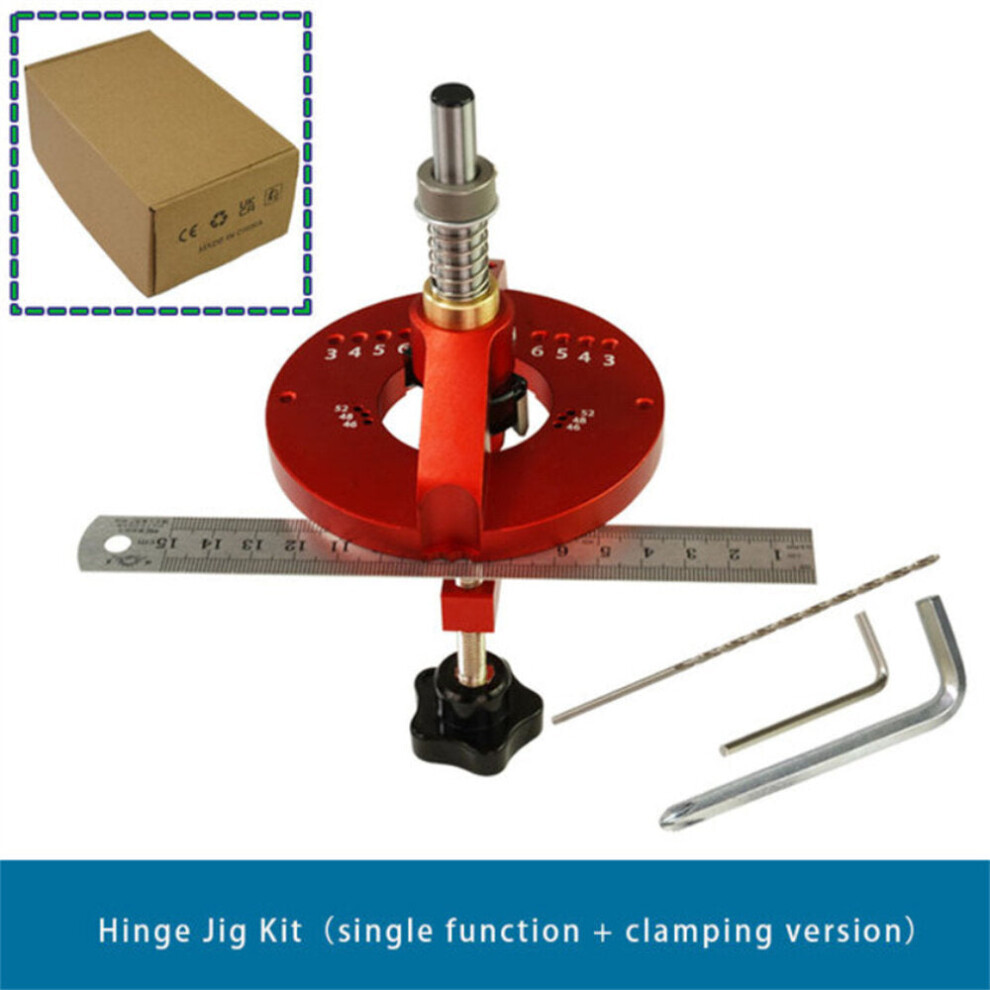 (H05B) 35mm Chain Hole Locator Punch Jig for Woodworking - Durable Aluminum Alloy Tool for Hinge Installation & DIY Projects