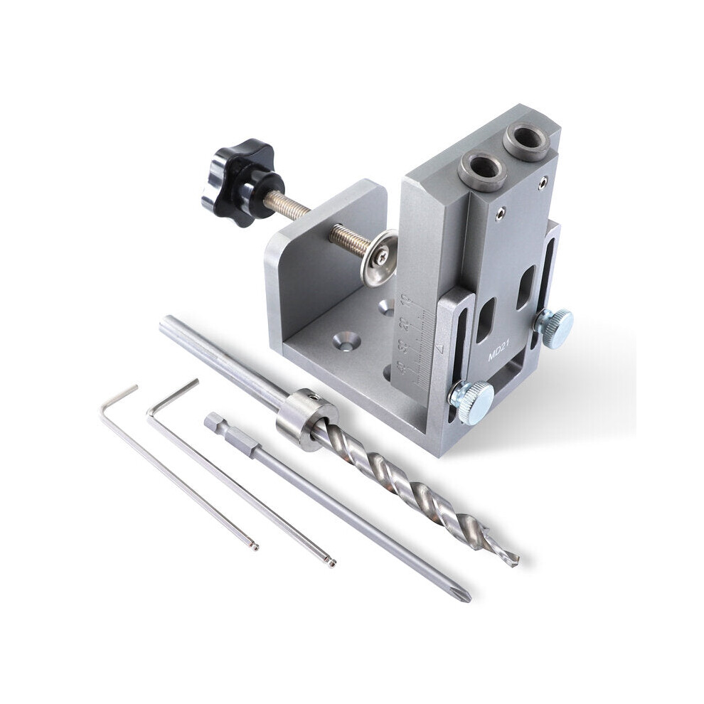Aluminum Alloy Pocket Hole Jig Kit With 9Mm Step Drill Bit For Carpentry And Woodworking Diy Projects 1138392773406
