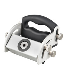 (Silver) Adjustable Pocket Hole Jig, Aluminum Alloy & Carbon Steel, 0-90 Angle, M6/M8/M10/M12 Drill Sleeves, 1 Piece