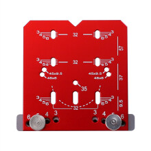 (#A) Universal Cabinet Hinge Jig for 45mm/48mm Hinges - Precise Drilling, Multiple Hole Spacing, Durable Metal, Easy Installation
