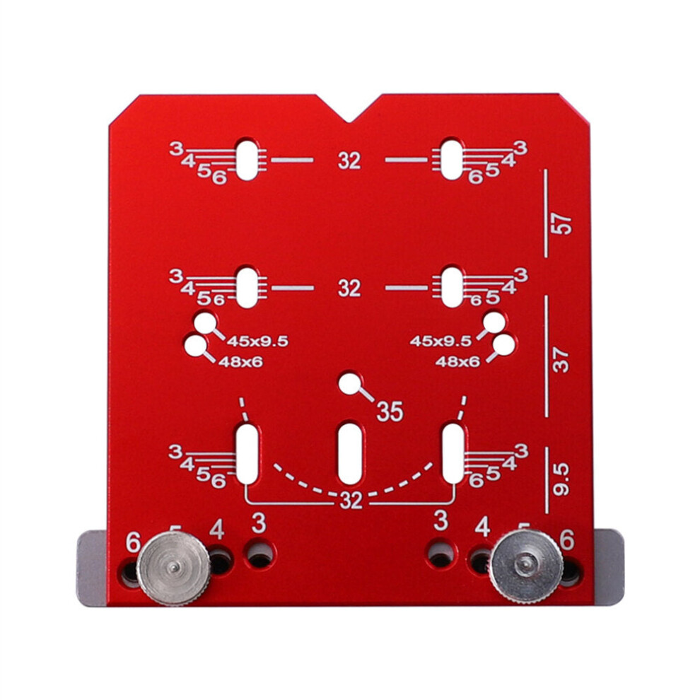 (#A) Universal Cabinet Hinge Jig for 45mm/48mm Hinges - Precise Drilling, Multiple Hole Spacing, Durable Metal, Easy Installation