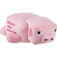 Cerdo de peluche de Minecraft de Mattel, figura de animal de peluche de 12 pulgadas, mu   eco blando y flexible inspirado en el personaje del video