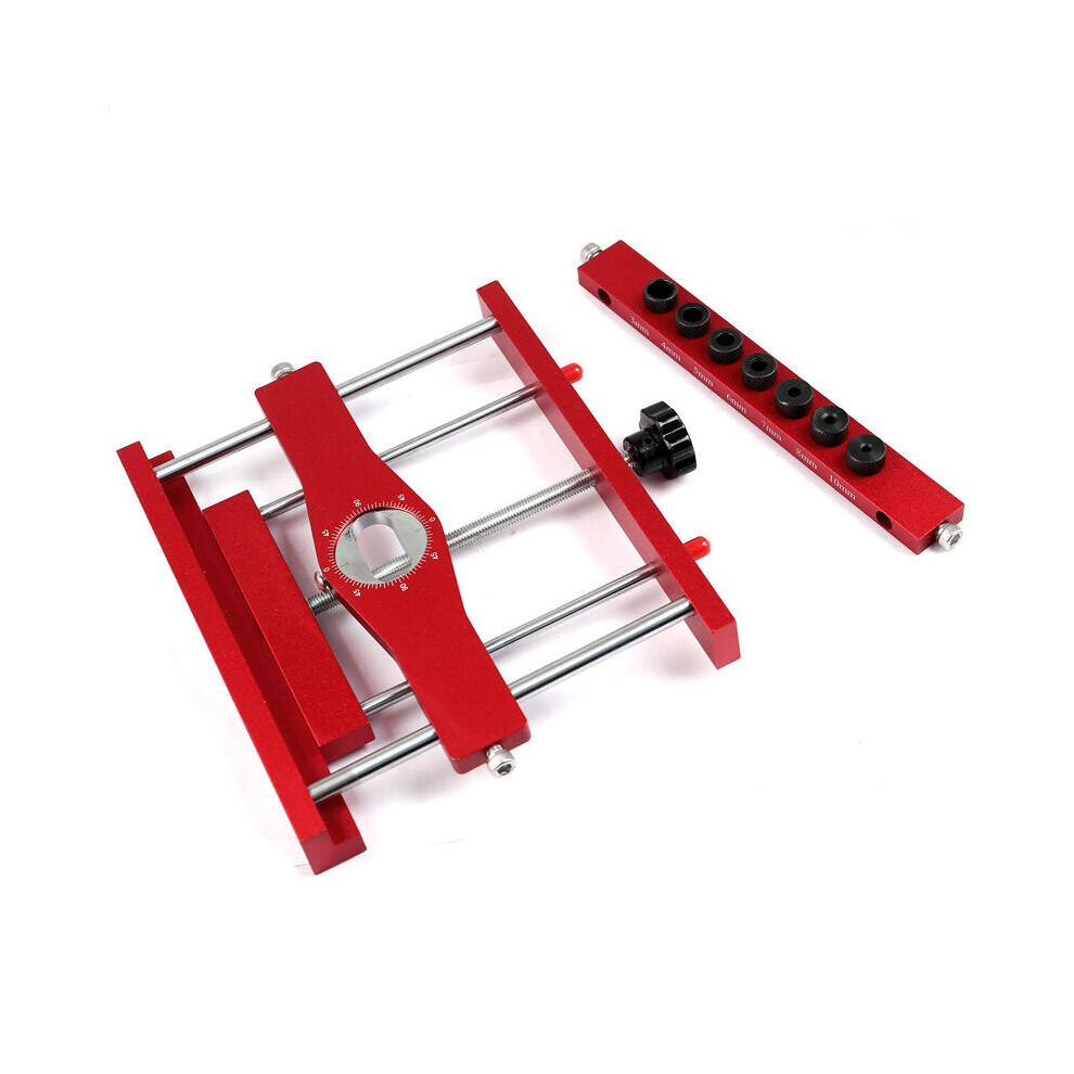 2-in-1 Mortise Tenon Jig Locator - Precision Doweling Tool for DIY Woodworking, Adjustable, Compact, Includes 7 Guide Bushings