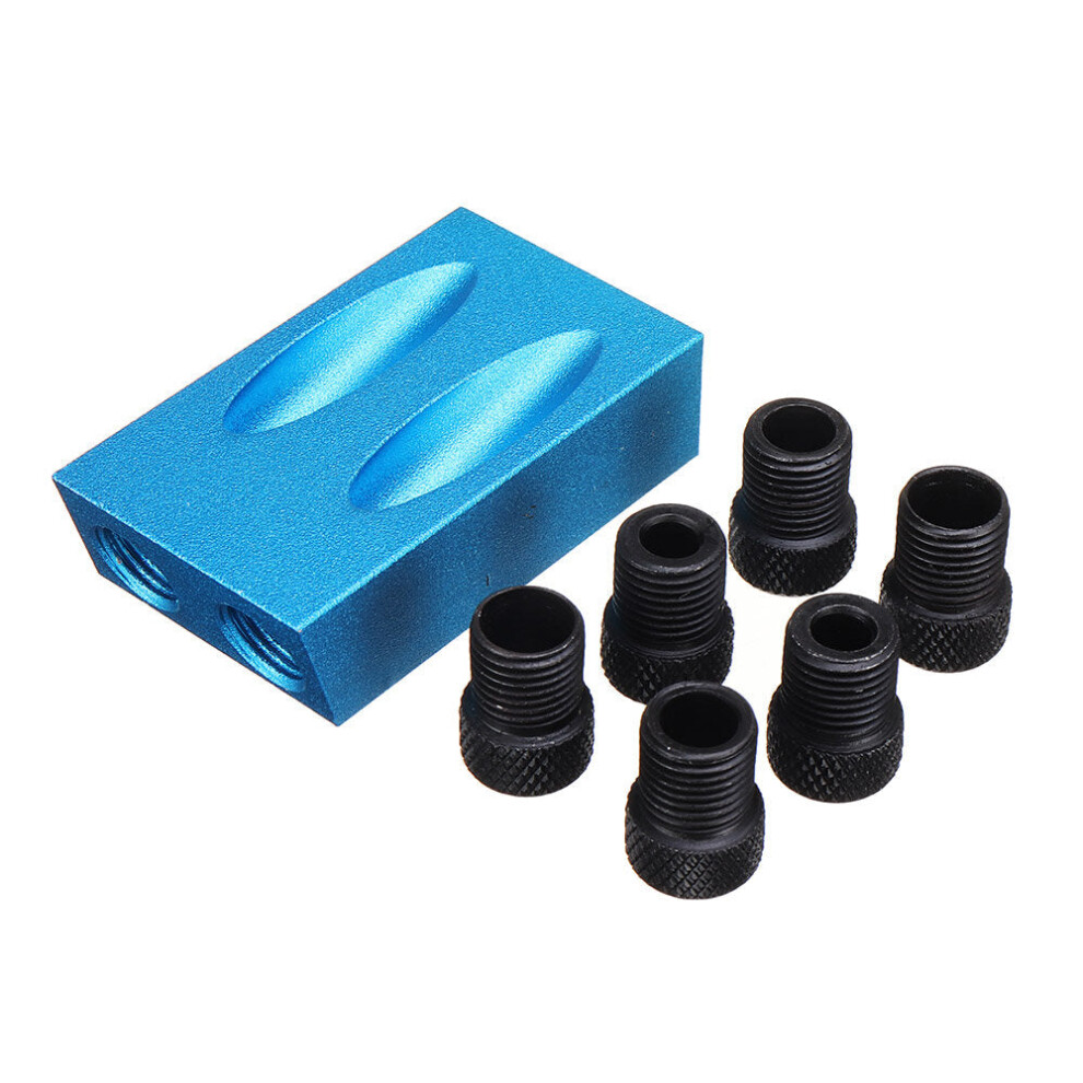 (A) Pocket Hole Screw Jig Drill Guide with Bits & Clamp - Aluminum Alloy, Adjustable for Wood Joints, 4 Set Options