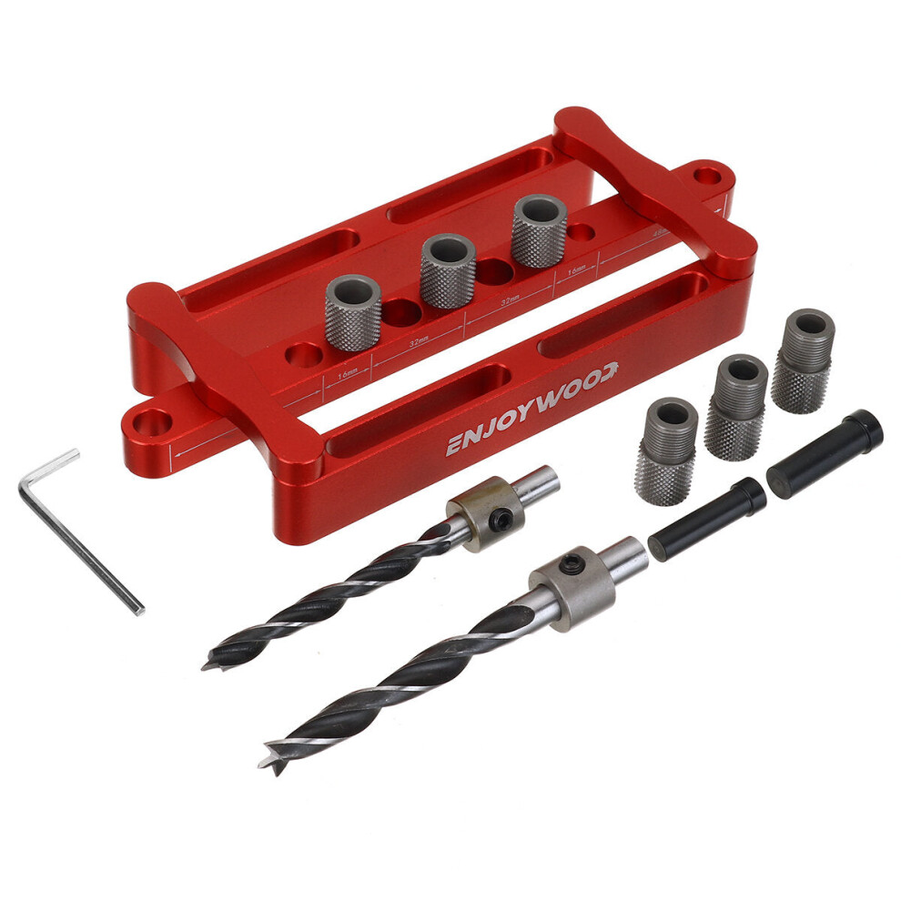 Self-Centering Doweling Jig For Woodworking - Metric & Inch Dowel Punch Locator Drilling Tool 1138392774014