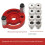 (Red B) Single Hole Positioning Puncher for Woodworking with Drill Bit Sets, 3-10mm, Red/Black, Precise & Versatile Tool 1