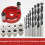 (Black A) Single Hole Positioning Puncher for Woodworking with Drill Bit Sets, 3-10mm, Red/Black, Precise & Versatile Tool 13