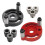 (Red B) Single Hole Positioning Puncher for Woodworking with Drill Bit Sets, 3-10mm, Red/Black, Precise & Versatile Tool 3