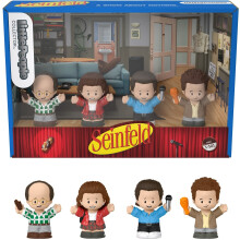 Zberatelská sada figúrok Little People zo seriálu Seinfeld, špeciálna edícia, 4 postavy pre dospelých a fanúšikov vo výstavnom boxe.