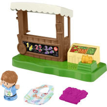 Fisher-Price Little People Costa Crian a Mercado de Farmers de brinquedos Playset com sons leves e figura para pr -escolar Fingir Play Kids Idade
