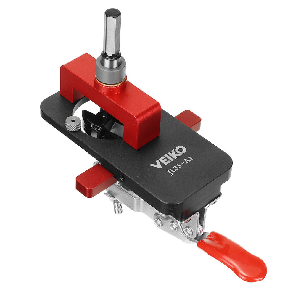 (26Mm+35Mm) Hinge Boring Tool Set - 35Mm/26Mm Hole Opener, Adjustable Depth, Abs & Aluminum, Red/Black, Woodworking Accessory 8727971922606