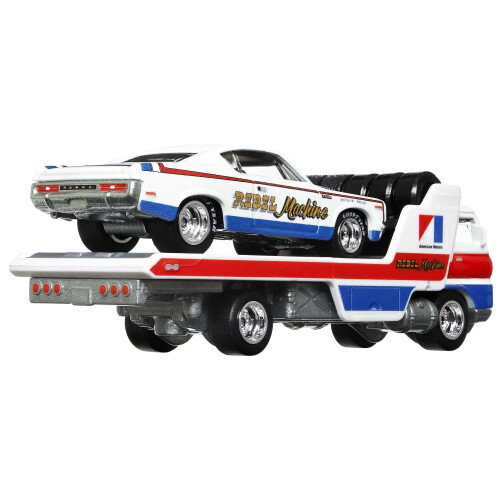 Hot Wheels Hot Wheels Team Transport Open com Machine rebelde de 70 AMC 1