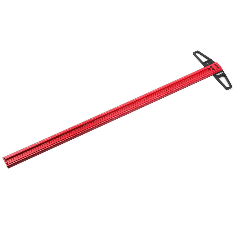 (760mm) TS Precision Woodworking Line Scriber T-Ruler, Aluminum Alloy, 300-760mm, Durable Marking Gauge for Hole Positioning