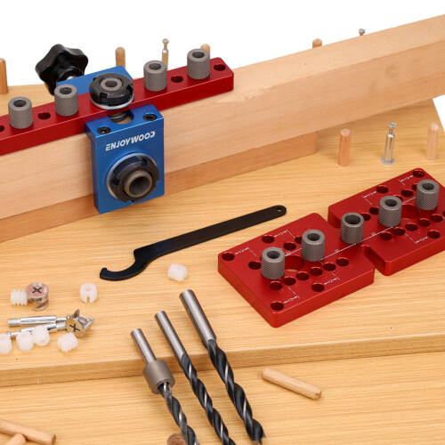 3-in-1 Hole Puncher for Woodworking, Adjustable Clamping, Fast Positioning, Precise Scaling, Versatile DIY Tool 2