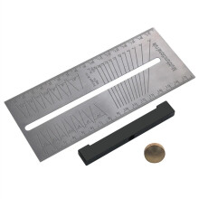 30cm Stainless Steel Multi-Function Square Ruler for Accurate Woodworking Measurements, Lightweight & Portable
