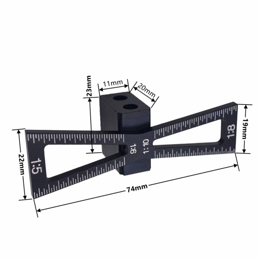 (Dovetail Marking Gauge) Jig Wheel Marking Gauge Tool Set for Woodworking - Precision Measuring & Marking, Durable Aluminum & Stainless Steel