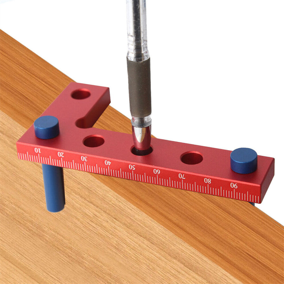 (Metric) Small Square Center Finder Tool - Durable Aluminum Alloy, 90-Degree Marking, Compact, Metric/Imperial, 50x100mm