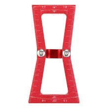 (Red) Durable Woodworking Marker Gauge Tool for Accurate Dovetail Measurements - Black/Red, Aluminium Alloy
