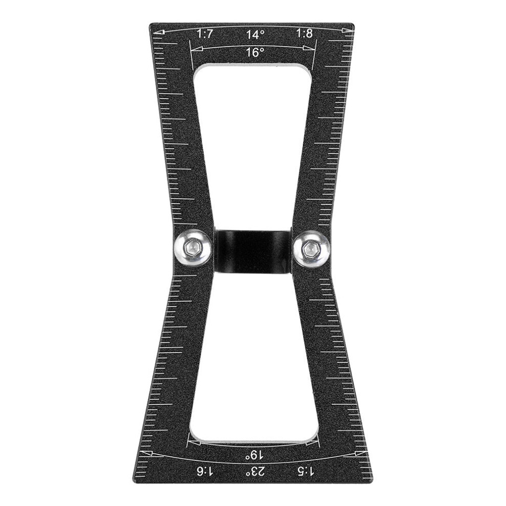 (Black) Durable Woodworking Marker Gauge Tool for Accurate Dovetail Measurements - Black/Red, Aluminium Alloy