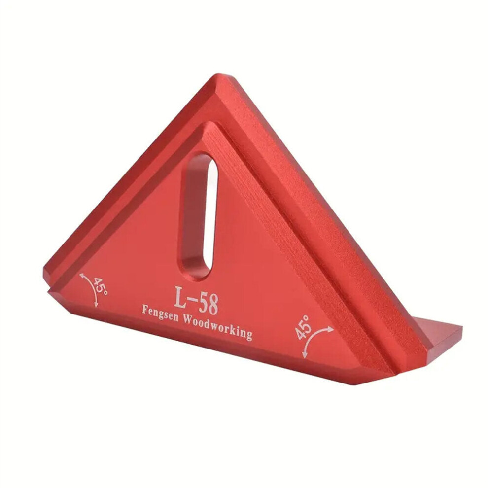 45 Degree Miter Square Edge Ruler - Precision Aluminum Alloy Tool For Accurate Woodworking, Cutting & Measuring 8727971921715