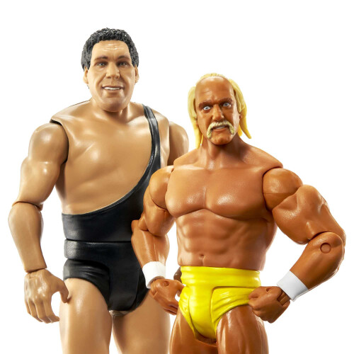 Mattel Mattel Hulk Hogan vs Andre The Giant Luta Campeã 2-Pack Figuras de Ação 6 polegadas 1
