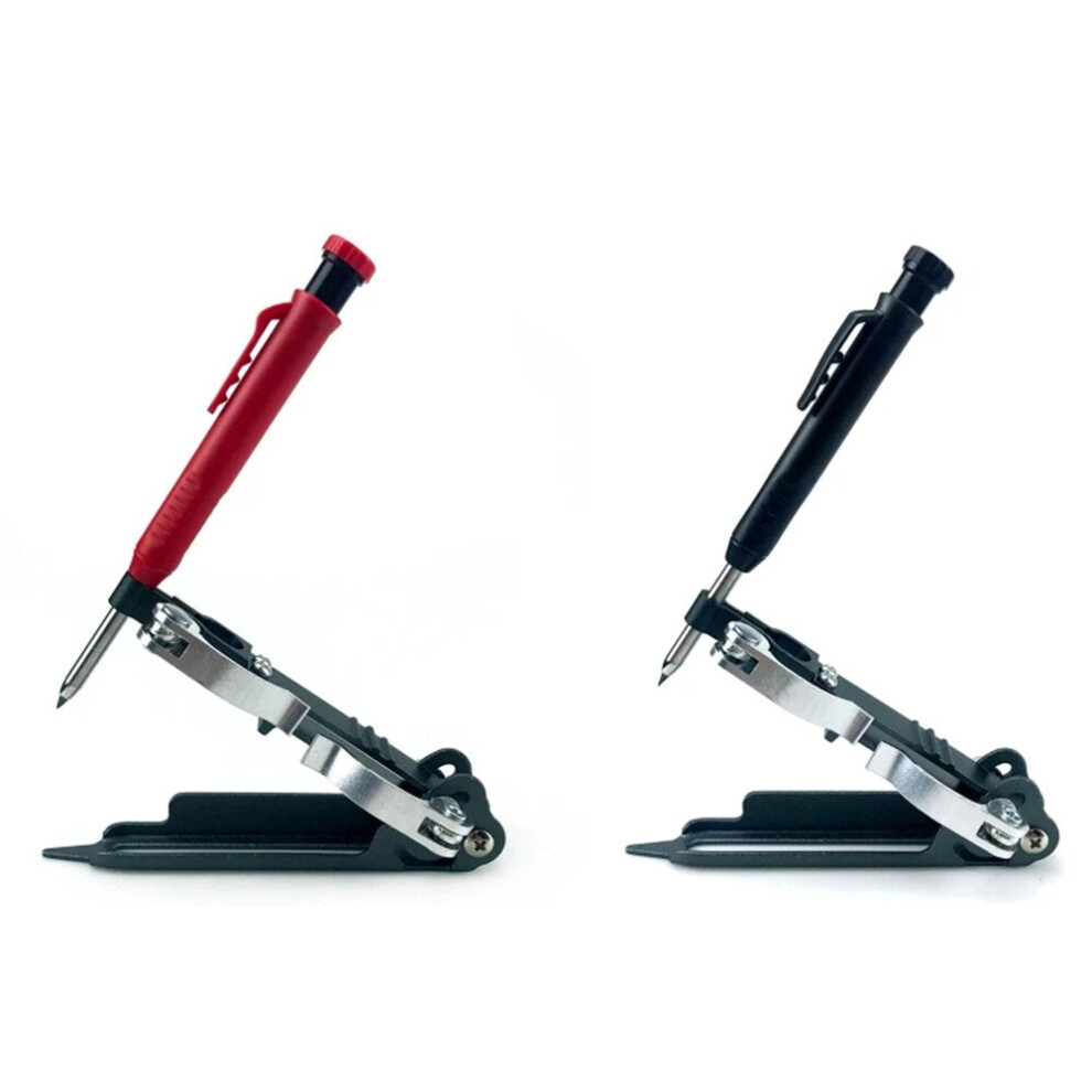 (#02) Woodworking Scriber Tool - Compass Design, Adjustable Deep-Hole Pencil, Aluminum Alloy, Compact & Portable for Carpenters