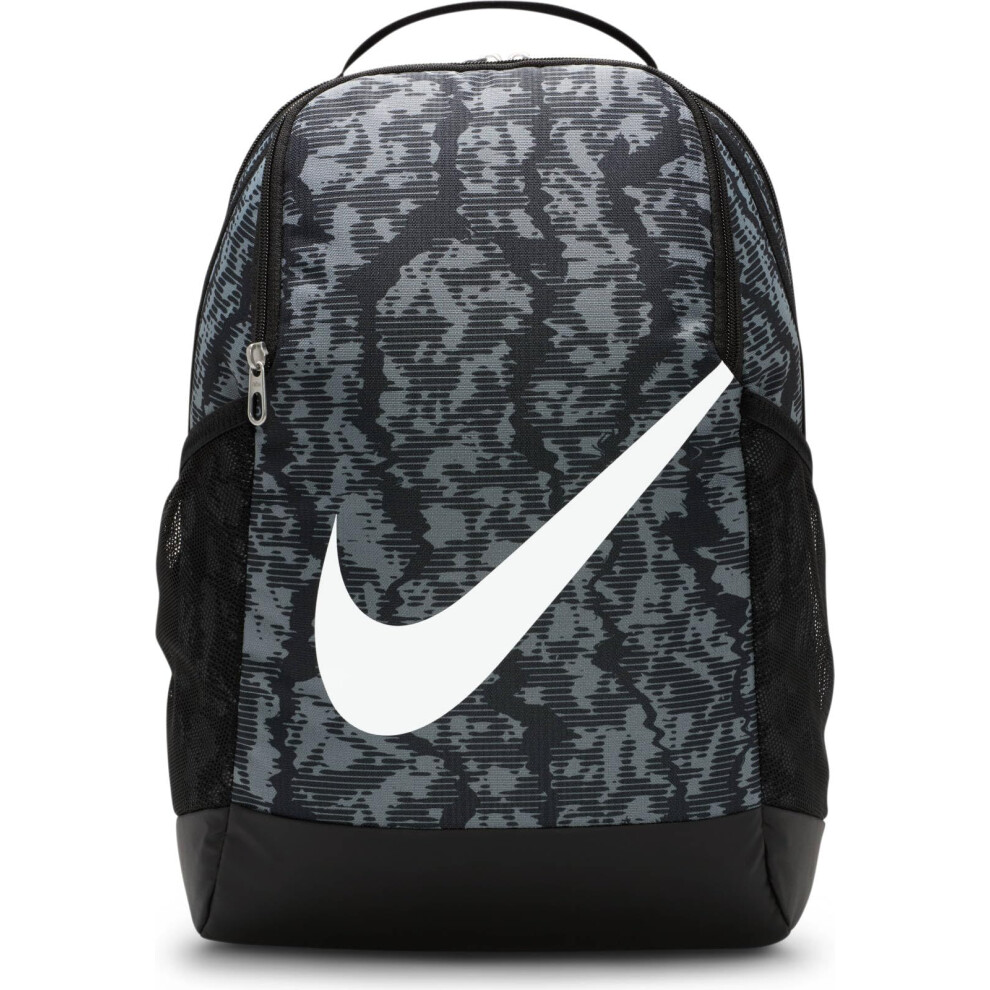 NIKE Unisex Kids Youth Brasilia Backpack - Cat Aop Fa24 Backpack (pack of 1)  Black/Black/White  One Size  Young Athletes