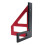 (Black) Multi-Functional Aluminum Woodworking Ruler - High Precision 0-76mm, Durable, Black/Red, Easy to Use Tool 7