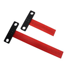 (6 Inch) 6/12 Inch Woodworking T-Ruler - Aluminum Alloy Hole Marking Tool for Accurate Drawing and Measurement