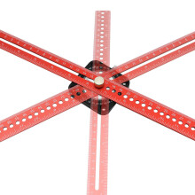 360 Compass Angle Marking Ruler - 30cm Aluminum Alloy, Dual Scale, Ergonomic Design for Precision Measurement