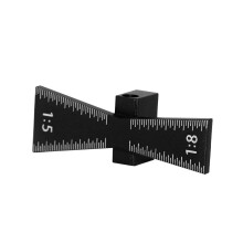 (Black) Aluminum Alloy Joint Marking Template for Woodworking - 1:5 & 1:8 Angles, Durable, Wear-Resistant, Black/Red Options