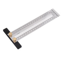(400mm B) Stainless Steel Precision Marking T Ruler for Woodworking - 200/300/400mm Hole Positioning Measuring Tool
