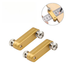 (2 PCS) Steel Ruler Positioning Block for Accurate Woodworking - 1/2PCS Angle Scriber Line Marking Gauge Tools