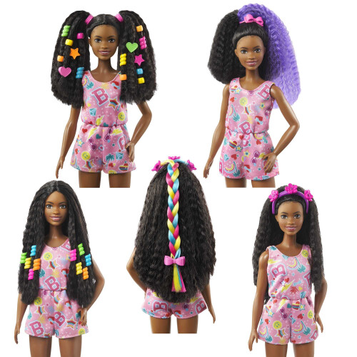 Barbie Barbie Ζωή στην Πόλη Κουκλίτσα Brooklyn με +75 Αξεσουάρ Μαλλιών, Δώρο για 3+ Χρόνια (Mattel HHM39) 2